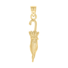 10kt Yellow Gold Unisex Umbrella Tools Charm Pendant