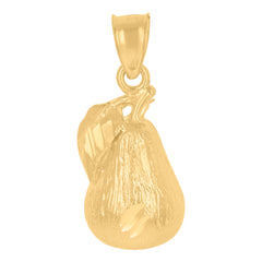 10kt Yellow Gold Womens Pear Fruit Charm Pendant