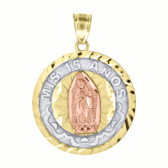 10kt Two-tone Gold Mens St. Jude Religious Charm Pendant
