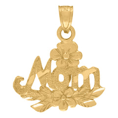 10kt Two-Tone Gold Mens Crucifix Anchor Religious Charm Pendant