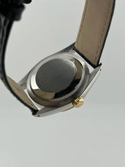 Rolex Datejust 36 Champagne Stick Dial on Generic Black Leather Strap Ref. 16233 1988