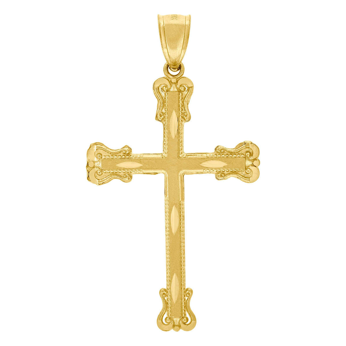 10kt Two-Tone Gold Unisex Inri Crucifix Cross Religious Charm Pendant