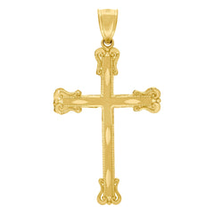 10kt Two-Tone Gold Unisex Inri Crucifix Cross Religious Charm Pendant