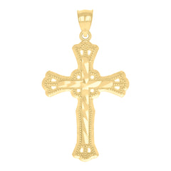 10kt Two-Tone Gold Unisex Inri Crucifix Cross Religious Charm Pendant