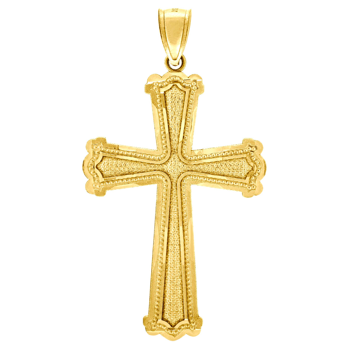 10kt Two-Tone Gold Unisex Inri Crucifix Cross Religious Charm Pendant