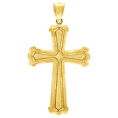 10kt Two-Tone Gold Unisex Inri Crucifix Cross Religious Charm Pendant