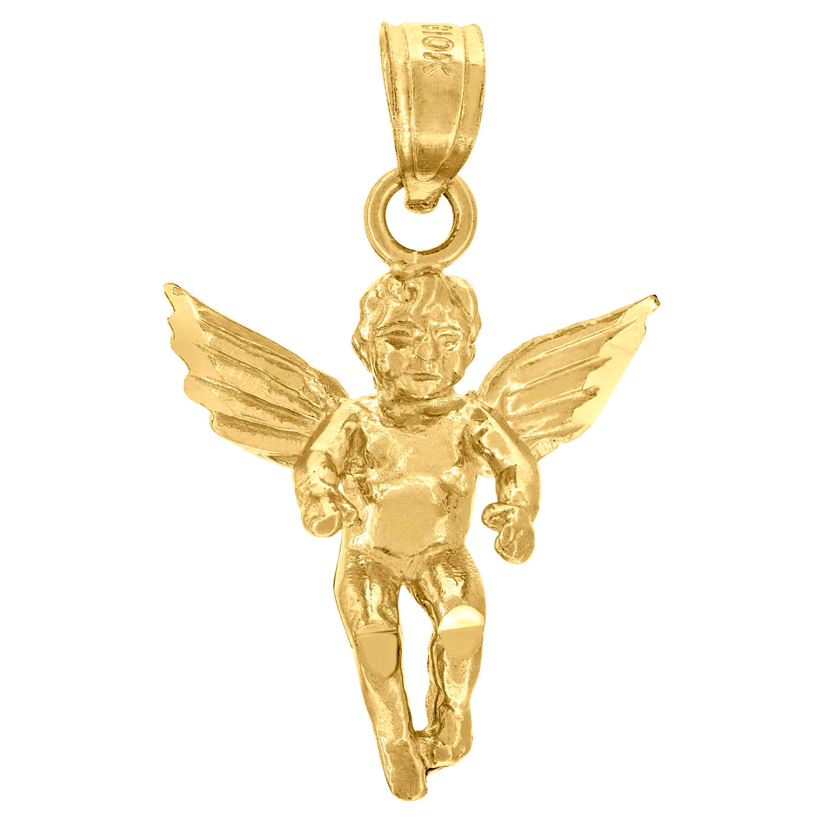 10kt Yellow Gold Mens Heart I Love Golf Sports Charm Pendant