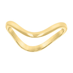 10kt Yellow Gold Womens Polished Finish Curved Band Ring Size-7