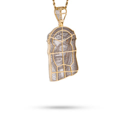 10k Yellow Gold 3CTW Natural Diamond Jesus Head Religious Pendant Mens Charm 21.6gms