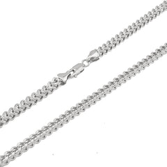 10k White Gold Hollow Franco Chain 4gms to 47gms Necklace 1.9MM to 5.5MM 14" to 30"