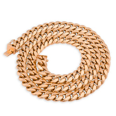10k Rose Gold Solid Miami Cuban Chain 8.5gms to 437.4gms Necklace 3.6MM to 16MM Lengths Available 16" to 30"