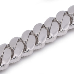 10MM 925 Sterling Silver 6.25CTW Baguette Natural Diamond Cuban Link 8" Mens Bracelet 37.8gms