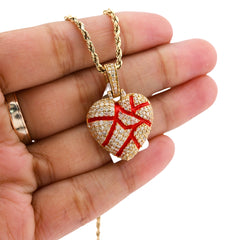 10k Yellow Gold 1.75CTW Natural Diamond Heart Womens Pendant 4.1gm Charm
