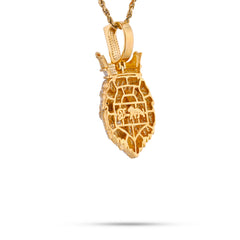 10k Yellow Gold 2.20CT Natural Diamond Roaring Lion Crown Pendant Animal 14.2gm Charm