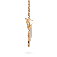 10k Yellow Gold RICH Crown Pendant 5CTW Natural Diamond Mens Charm 14.7g