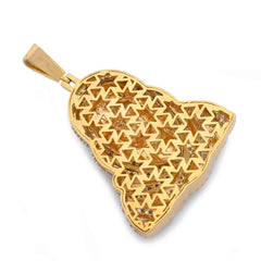 Mens Jesus Cloak 9.5CTW Natural Diamond 10k Charm Yellow Gold Pendant 29.9gms