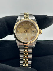 Rolex Datejust Lady Champagne Diamond Dial on Jubilee Ref. 69173 Papers 1999