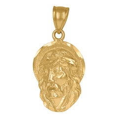 10kt Yellow Gold Unisex Jesus Religious Charm Pendant