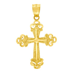 10kt Two-Tone Gold Unisex Diamond-Cut Textured 15 Anos Quinceanera Charm Pendant