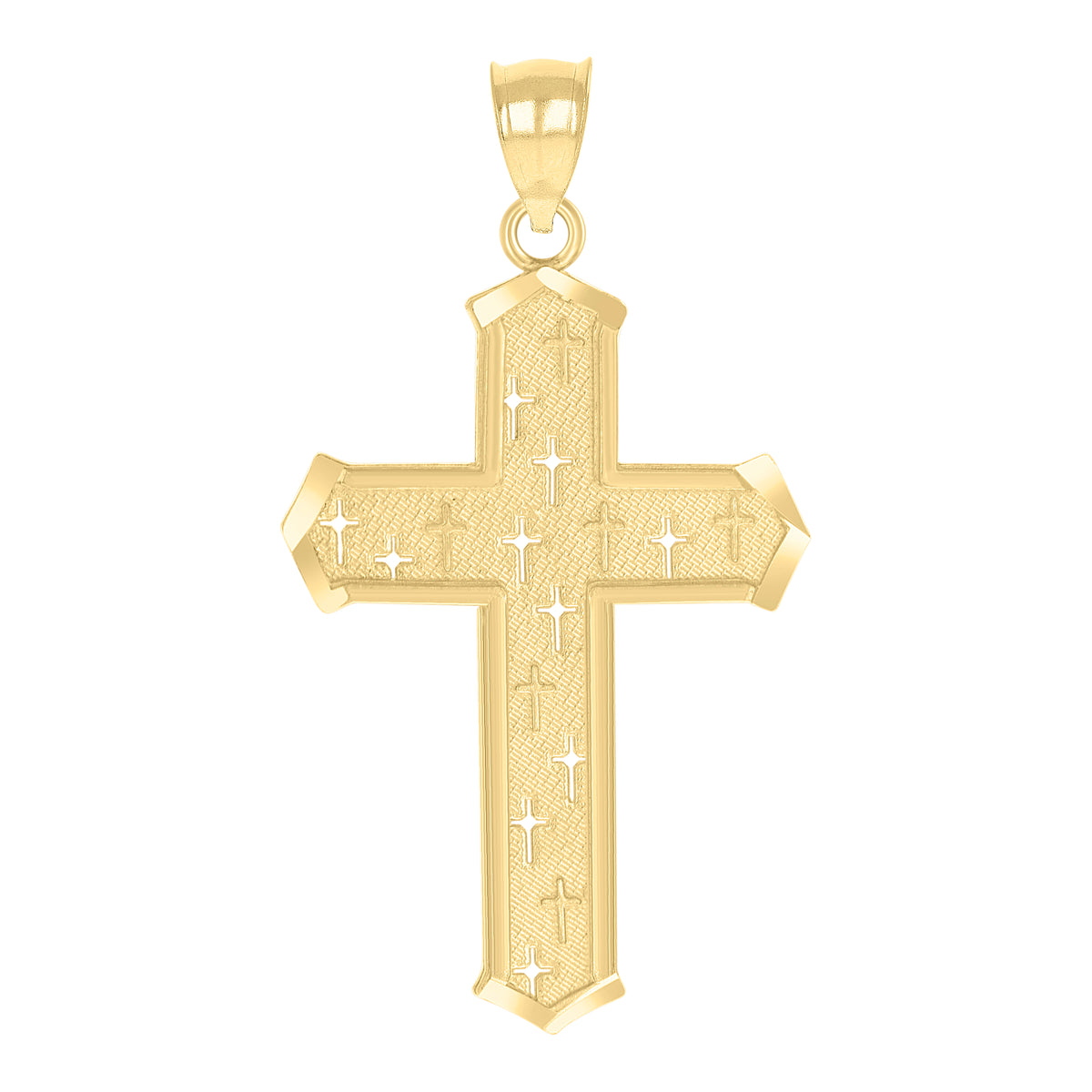 10kt Two-Tone Gold Unisex Diamond-Cut Initial B Charm Pendant