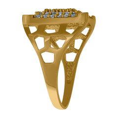10kt Two-Tone Gold Cubic Zirconia Basket Ball Sports Charm Pendant