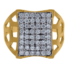 10kt Two-Tone Gold Cubic Zirconia Basket Ball Sports Charm Pendant
