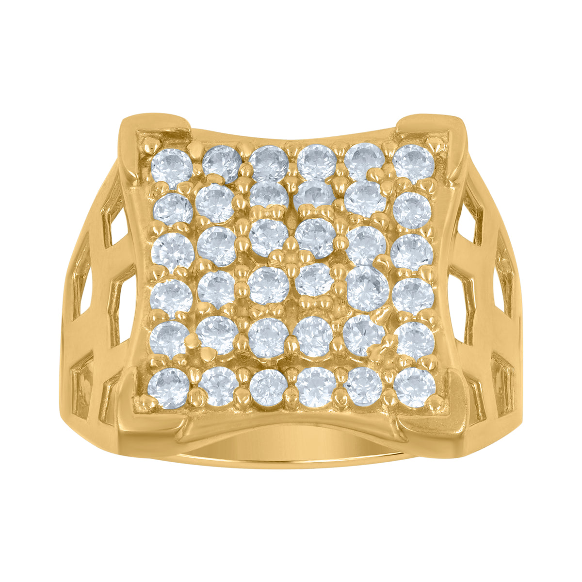 10kt Two-Tone Gold Cubic Zirconia Baby Ring