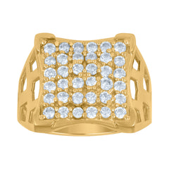 10kt Two-Tone Gold Cubic Zirconia Baby Ring