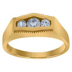 10kt Two-tone Gold Womens Cubic-Zirconia Bridal Engagement Ring