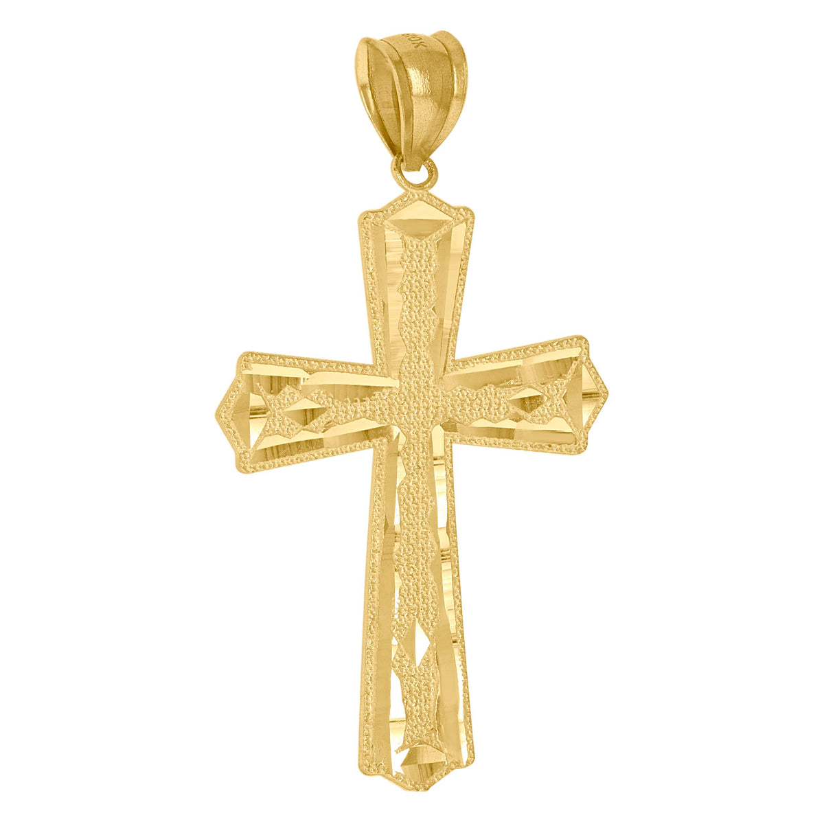 10kt Two-Tone Gold Unisex Inri Crucifix Cross Religious Charm Pendant
