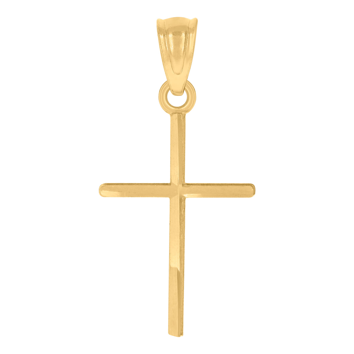 10kt Two-Tone Gold Unisex Diamond-Cut Initial R Charm Pendant