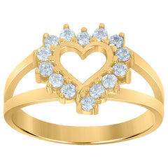 10kt Two-Tone Gold Mens Cubic Zirconia Square Head Engagement Ring