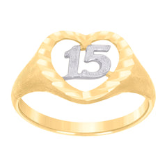10kt Two-Tone Gold Mens Dc Textured Last Supper Religious Ring