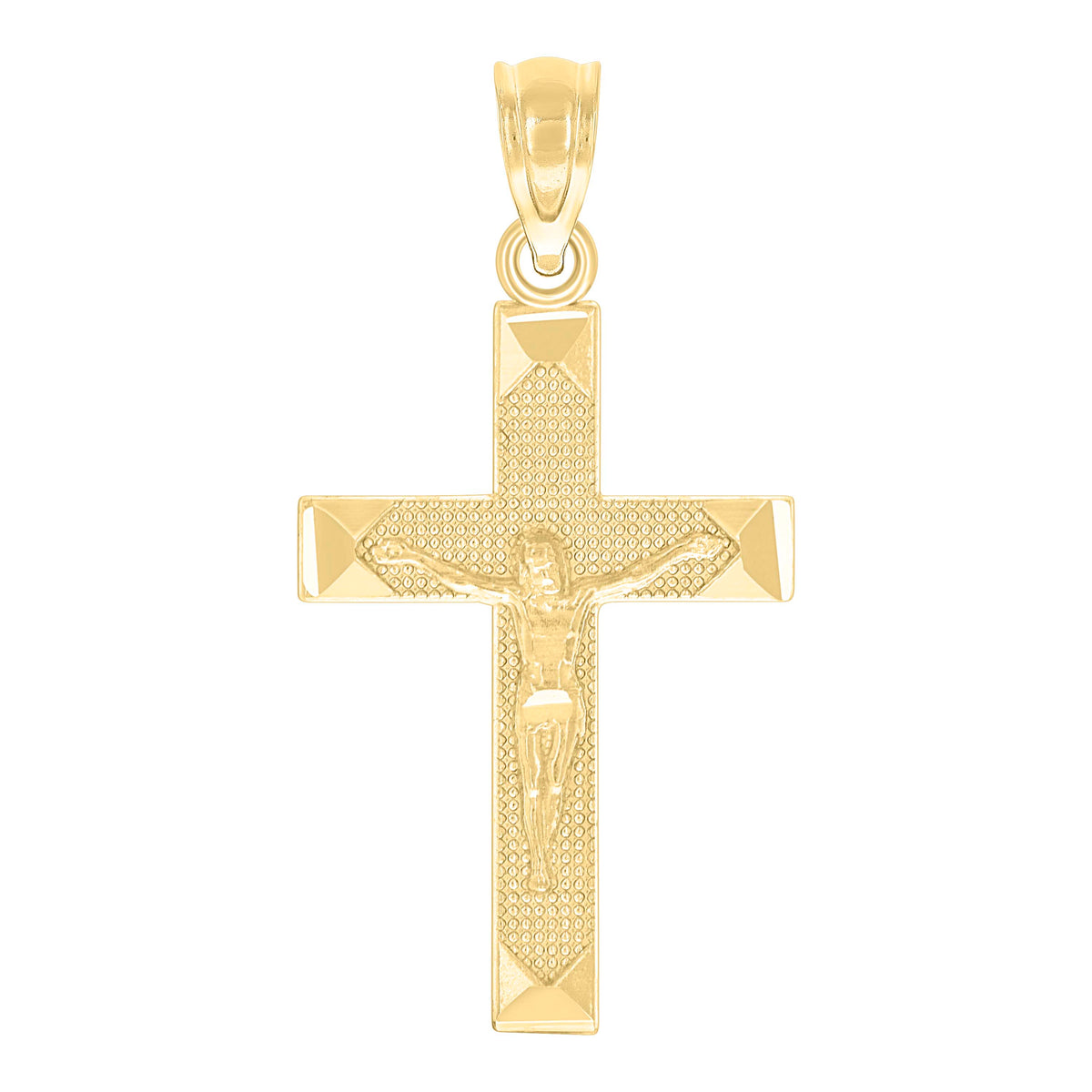 10kt Two-tone Gold Womens Cubic-Zirconia Crucifix Cross Religious Ring