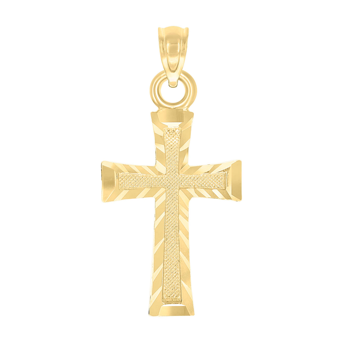 10kt Two-Tone Gold Unisex Diamond-Cut Initial P Charm Pendant