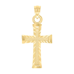 10kt Two-Tone Gold Unisex Diamond-Cut Initial P Charm Pendant