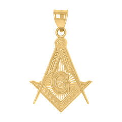 10kt Two-Tone Gold Mens Masonic Freemasonry Occupation Charm Pendant