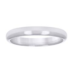 10kt White Gold Womens Comfort Fit 3mm Wedding Band Ring Size 12