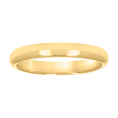 10kt Yellow Gold Womens Comfort Fit 3mm Wedding Band Ring Size 10