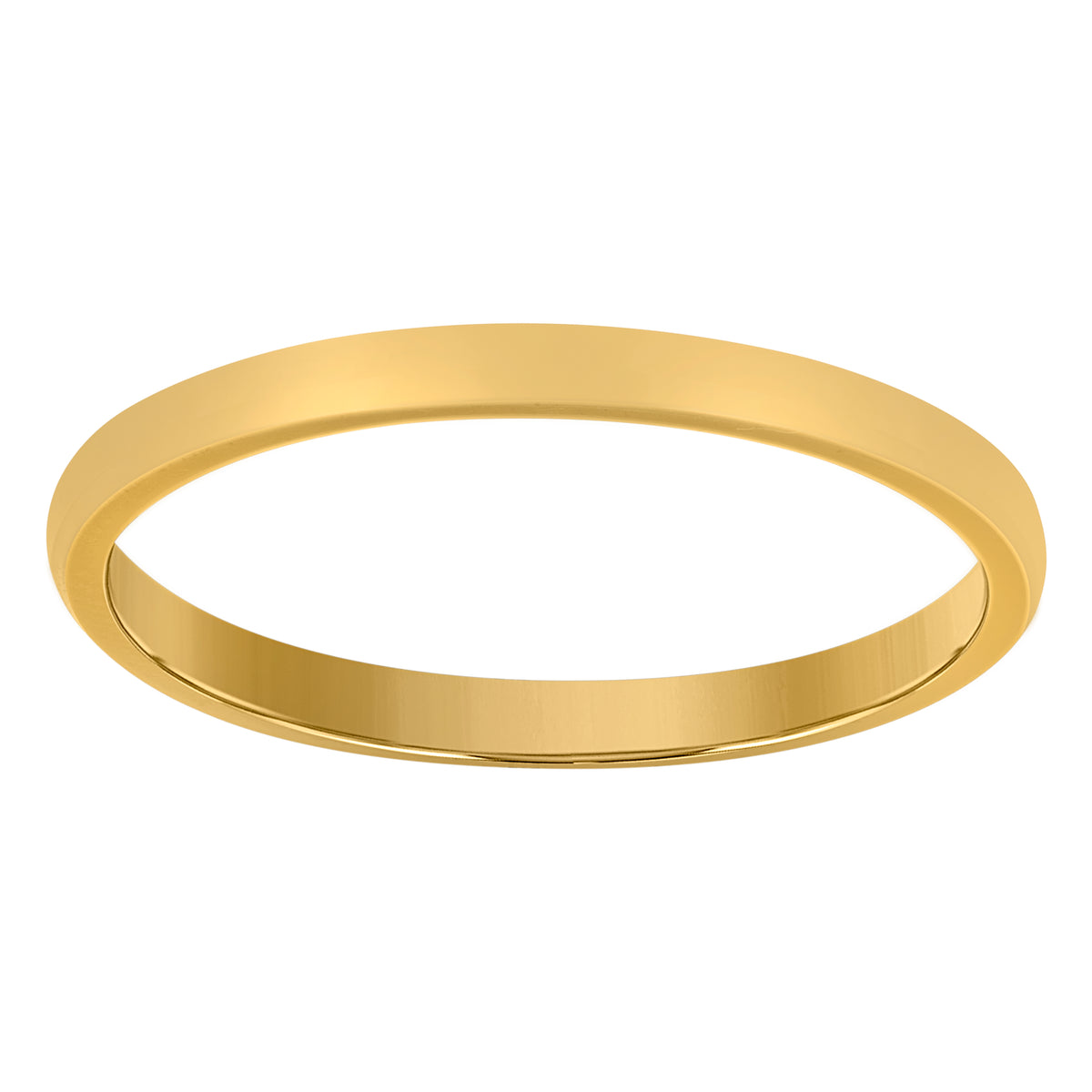 14Kt Yellow Gold Unisex Dome Polished Comfort-Fit 2Mm-Size 8 Wedding Engagement Band Ring
