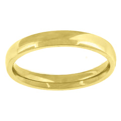 14Kt Yellow Gold Unisex Dome Polished Comfort-Fit 3Mm-Size 7 Wedding Engagement Band Ring