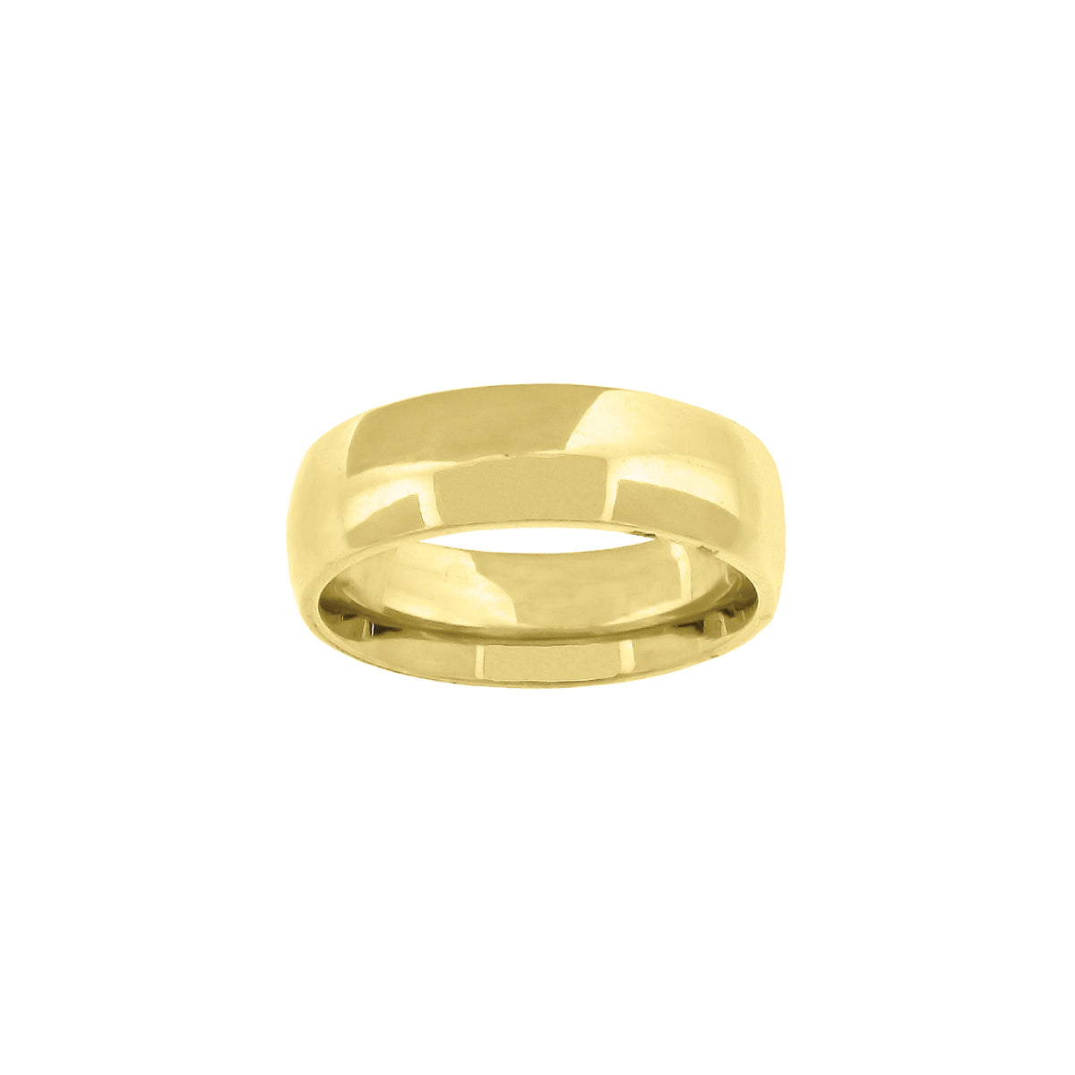 14Kt Yellow Gold Unisex Dome Polished Comfort-Fit 6Mm-Size 12 Wedding Engagement Band Ring
