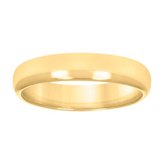 10kt Yellow Gold Unisex 4mm Hollow Comfort-Fit Wedding Band Ring Size 13