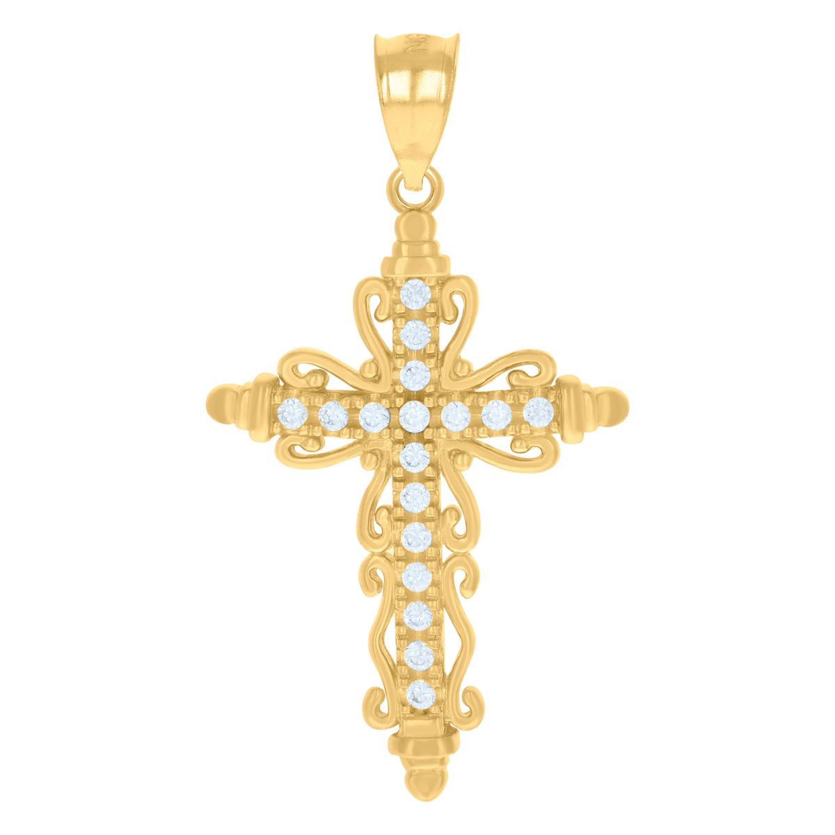 10kt Two-Tone Gold Unisex Textured Jesus Face Religious Charm Pendant