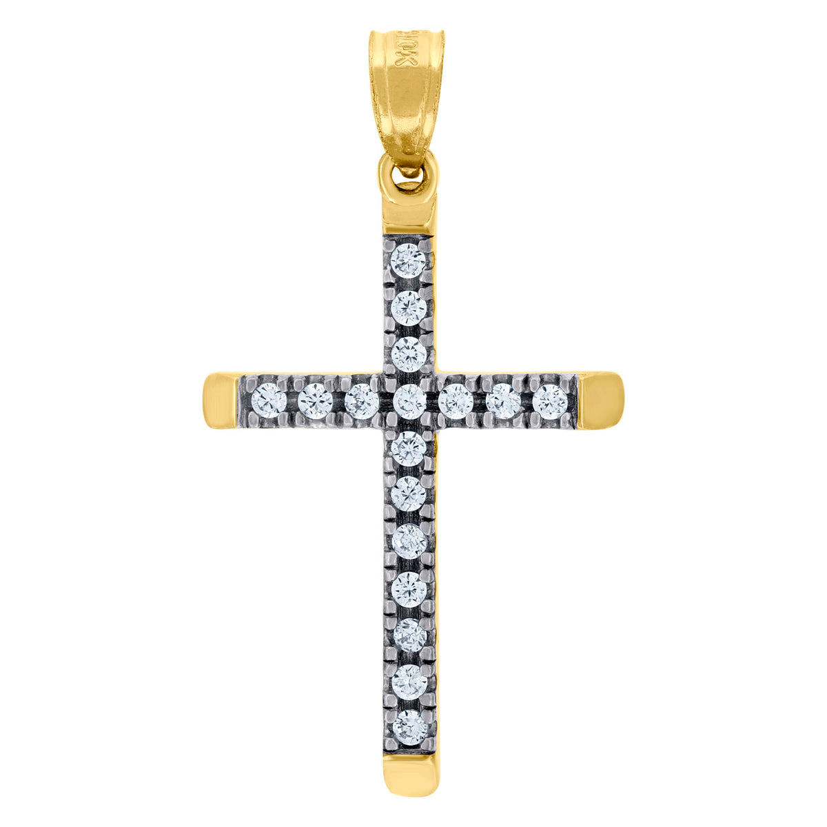 10kt Two-Tone Gold Unisex Textured Saint Anthony Pray For Us Religious Charm Pendant
