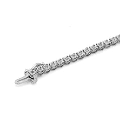 10k Rose/White Gold 1.05CTW 3 Heart Natural Diamond Baguette Womens Tennis 7" Bracelet 6.9gms