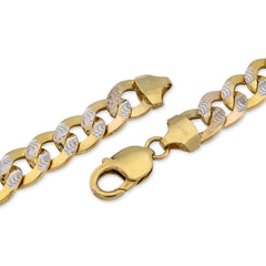 10K Solid Yellow Gold Pave Cuban Link Diamond Cut Necklace Chain 1.9MM – 18MM | 14"–30"