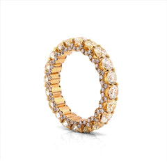 Infinity Band 4.25CTW Natural Diamond 14k Gold Round Stones Mens Ring 4.2g