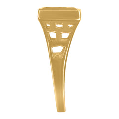 10kt Two-Tone Gold Cubic-Zirconia Allah Religious Charm Pendant