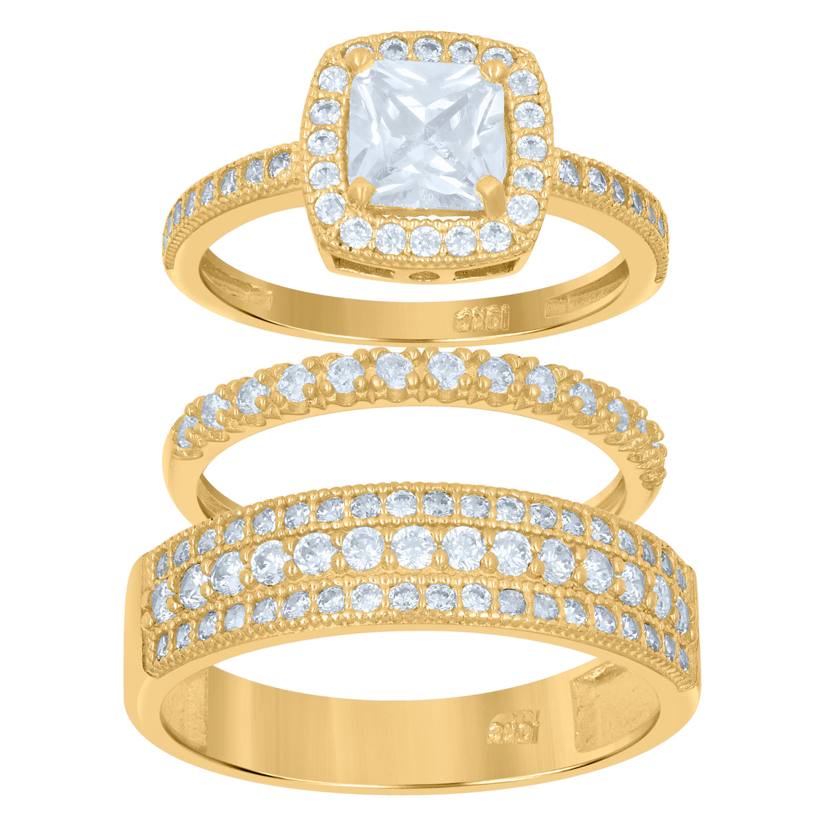 10kt Two-Tone Gold Mens Diamond-Cut Textured Initial Letter S Band Ring